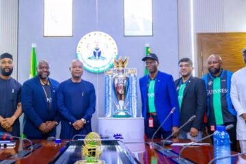 Mbah Receives EPL Trophy, Seeks Guinness’ Partnership With Enugu
