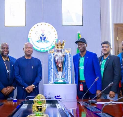 Mbah Receives EPL Trophy, Seeks Guinness’ Partnership With Enugu