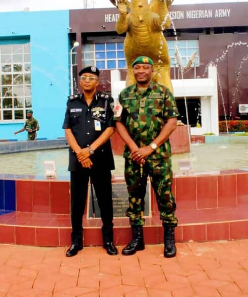 PHOTO: Peace Must Reign In South-East; Enugu Police Commissioner, Mamman Giwa, Meets With GOC, 82 Div., Nigeria Army, Enugu, Maj. Gen. Thomas Olatoye.