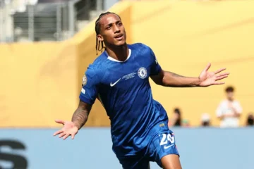 Chelsea lead PSG 3-0 at half time of Club World Cup Final.Goals were by Cole Palmer (22′,30′) and Joao Pedro (43′).