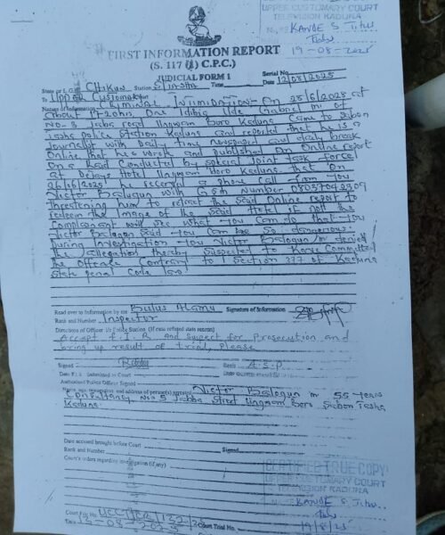 Police Arraign Kaduna Hotelier For Alleged Criminal Intimidation Of Journalist
