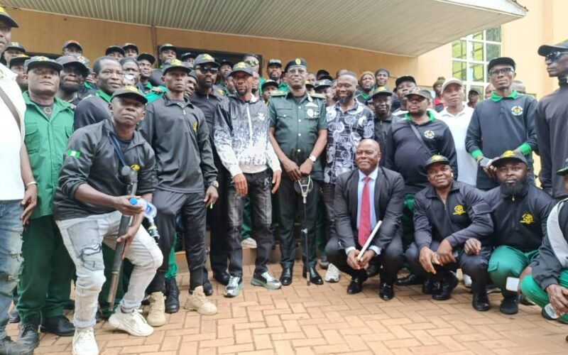 PHOTO: Mbah Orders Fresh Recruitment Into Enugu Forest Guard, Raises Outfit’s Minimum Wage To N80k/Monthly