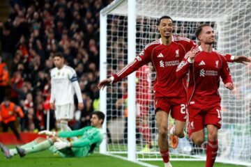 UEFA CL: Mac Allister Sinks Real Madrid To Ruin Alexander-Arnold’s Return, 10-Man Bayern Thump PSG Away, Arsenal Win