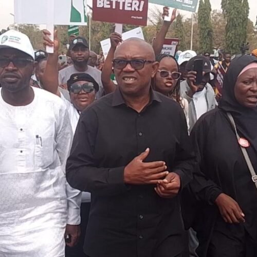 2027: Obi, Aisha Yesufu, Protesters Storm National Assembly Over Reported Bid To Jettison E-transmission Of Poll Results, Others