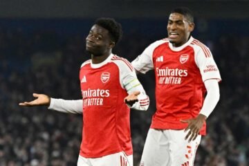 EPL: We Will Win Premiership -Overjoyed Arsenal Fans After Man City Fumble, As 10-Man Newcastle’s Osula Wonder Goal Damages Man Utd (SEE OTHER RESULTS FOR WEDNESDAY, 4 MARCH)