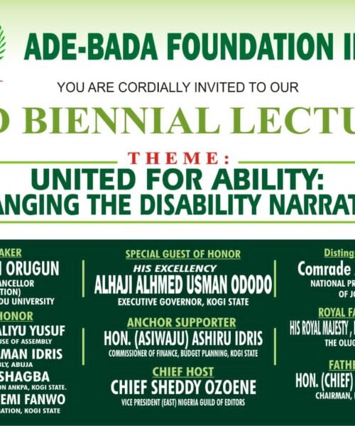 Ade-Bada Foundation Hosts 2nd Biennial Conference/Lecture On Disability Inclusion