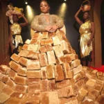 Dress Made From 500 Loaves Stuns African Film Awards In Lagos