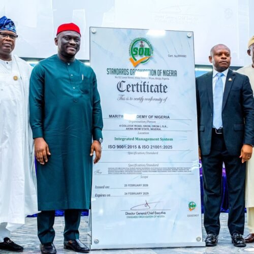 WELCOME ADDRESS BY THE AG. RECTOR, MARITIME ACADEMY OF NIGERIA, DR. KEVIN OKOΝΝΑ, AT THE OFFICIAL PRESENTATION OF INTEGRATED MANAGEMENT SYSTEM (ISM) CERTIFICATE TO THE MARITIME ACADEMY OF NIGERIA BY THE DIRECTOR GENERAL, STANDARDS ORGANIZATION OF NIGERIA (SON)