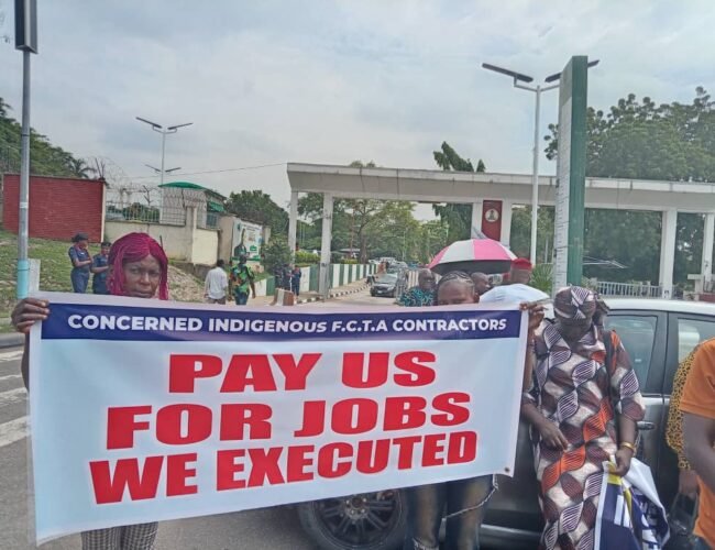 Again, Wike-linked Security Details Teargas Protesting Contractors, ‘This Time We’ll Keep Protesting Till We’re Paid’, They Vow