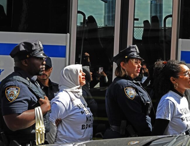 UNGA: Major Drama As Protesting Anti-Netanyahu Celebrities Handcuffed, With Israeli Prime Minister, Iranian Delegates In Cold Shoulder