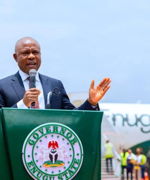In Major Milestone, Mbah Flags Off Enugu Air Maiden International Flight
